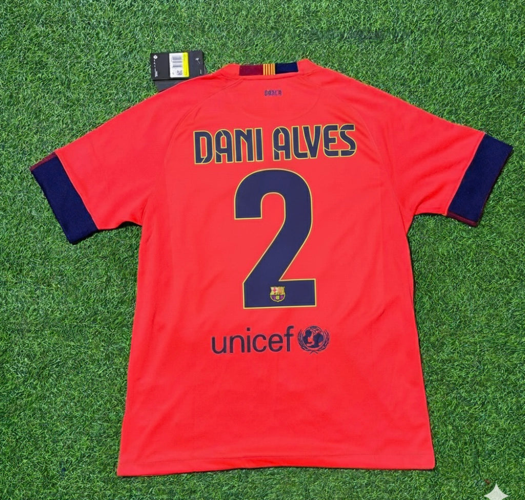 Barcelona 2014 Kit Season Retro Jersey – Dani Alves 2- – Back View