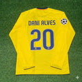 Barcelona 08/09 Season Yellow Away Retro Jersey – Dani Alves FC – Back View