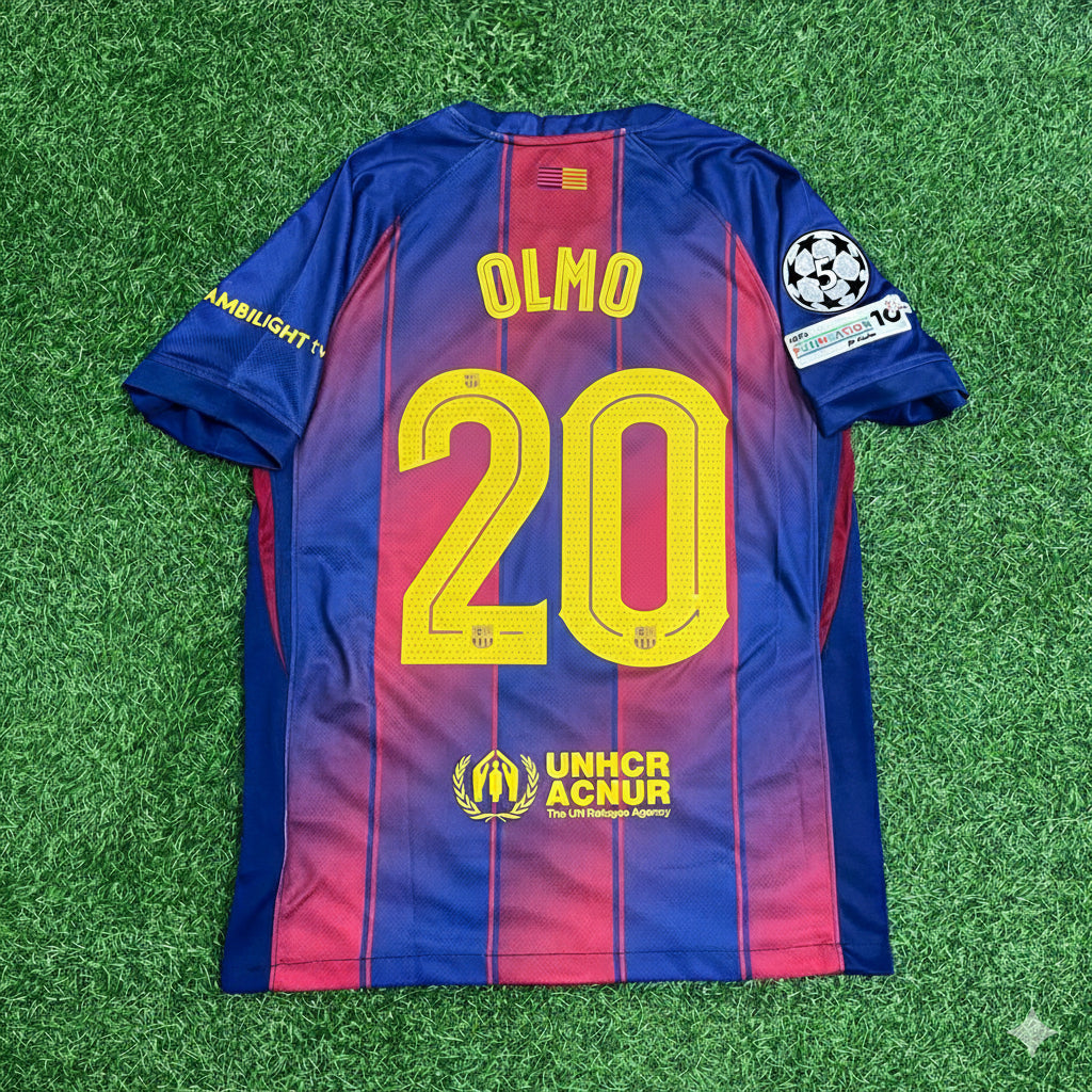 Barcelona 2025/2026 Season Kit Jersey – Dani Olmo – Back View