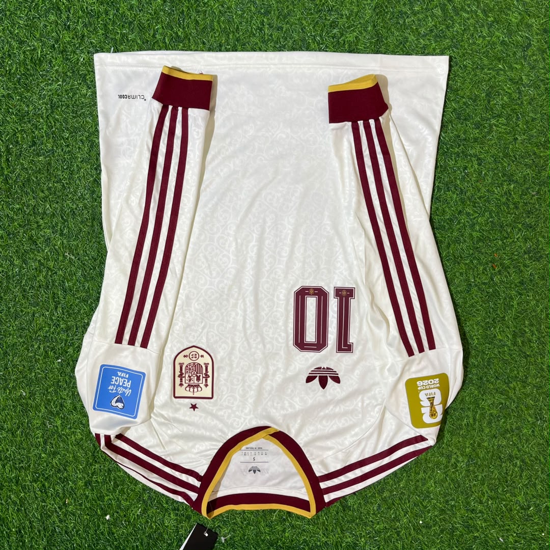 Dani Olmo #10 Spain 2026 World Cup Away Long Sleeve Jersey – Front View