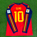 Dani Olmo #10 Spain 2026 World Cup Home Long Sleeve Jersey – Back View