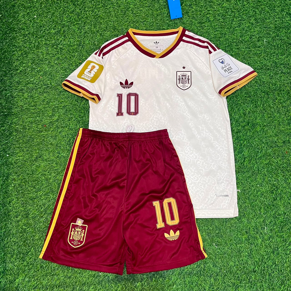 Dani Olmo Spain 2026 World Cup Kids Football Jersey – Front View
