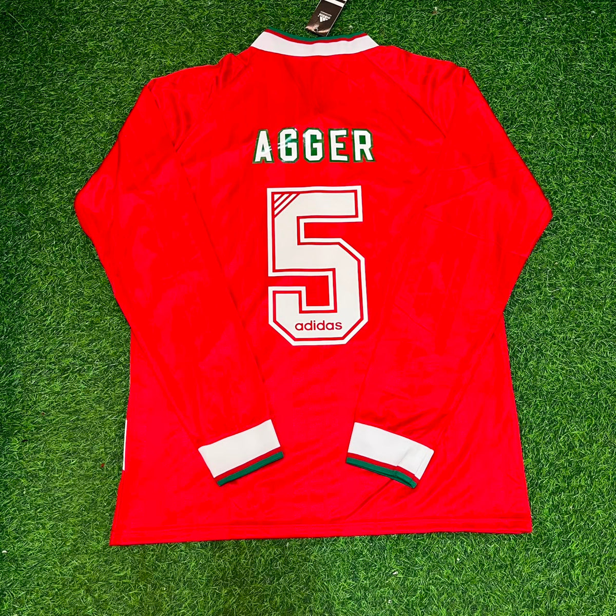 1993/95 Daniel Agger Liverpool Home Long Sleeve Retro Football Jersey – Back View