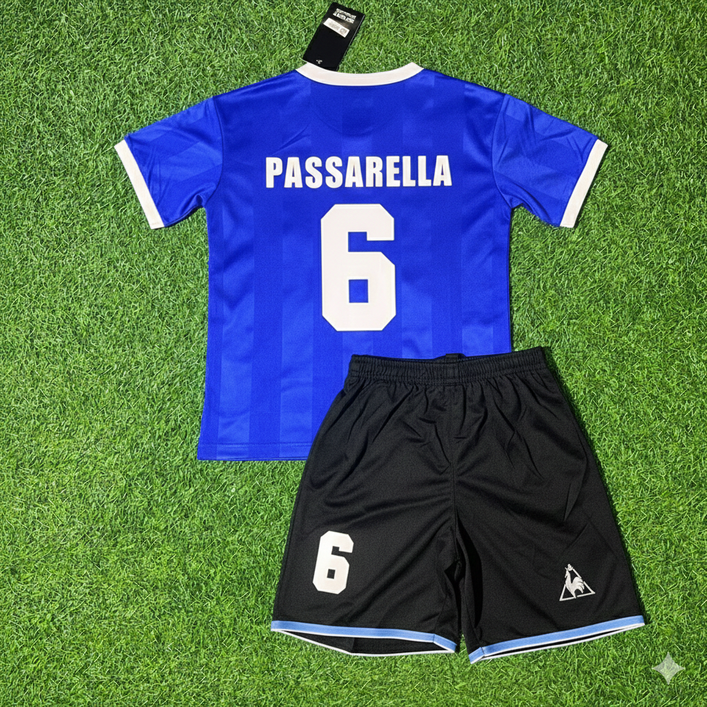 Argentina 1986 World Cup Final Blue Kids Retro Football Jersey – Daniel Passarella 6- – Back View