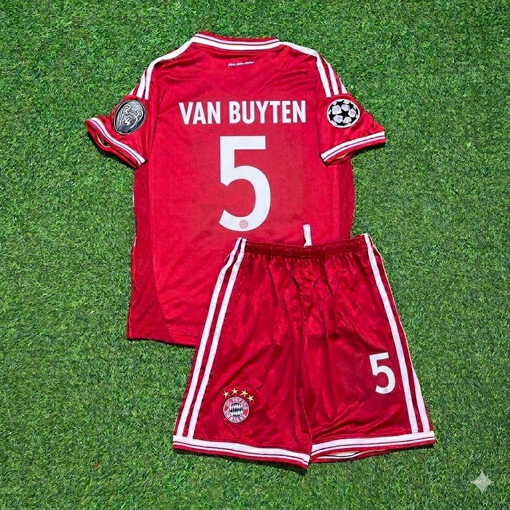 Bayern Munich 2013 Champions League Final Kids Retro Kit – Daniel Van Buyten #5 – Back View