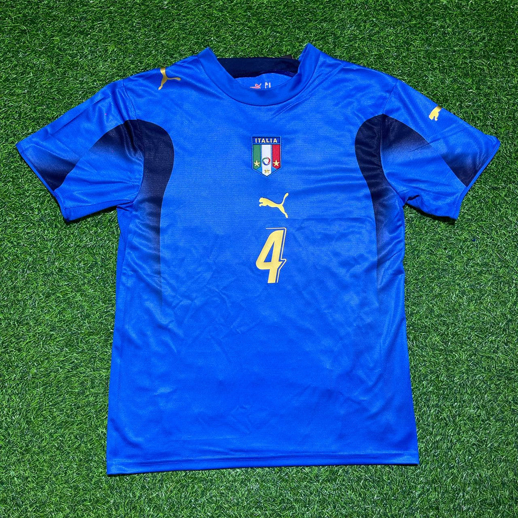 Italy 2006 World Cup Final Retro Jersey – Daniele De Rossi 4 - – Front View