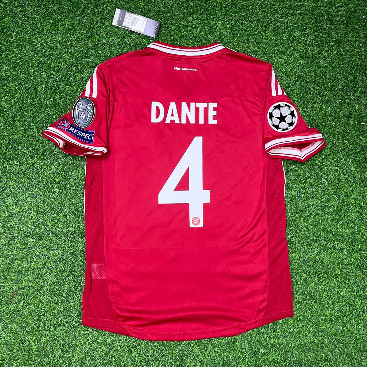 2013 Dante Bayern Munich Champions League Final Football Jersey – Back View