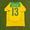 Brazil Retro Kit Jersey – | | – Dante 13– – Back View