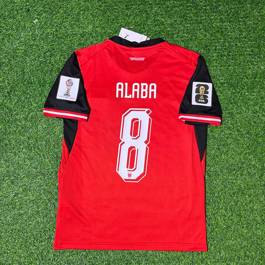 Austria 2026 World Cup Kit Jersey – David Alaba 8- – Back View