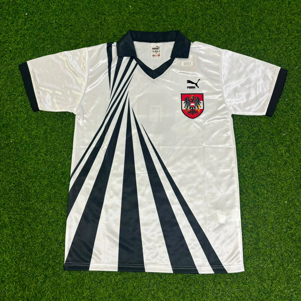 David Alaba Austria White Retro Football Jersey – Front View