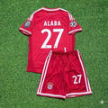 Bayern Munich 2013 Champions League Final Kids Retro Kit – David Alaba #27 – Back View