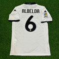 Valencia White Retro Football Jersey – David Albelda #6 – Back View