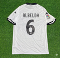 David Albelda #6 Valencia White Retro Football Jersey – Back View