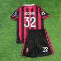 2009/10 David Beckham AC Milan Kids Retro Football Jersey – Back View