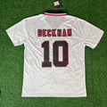 David Beckham #10 – Manchester United 1996/97 White Retro Jersey – Back View
