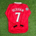 1999 David Beckham Manchester United Champions League Final Retro Football Jersey Collection – Back View