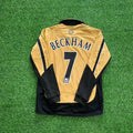David Beckham #7 Manchester United 01/02 Reversible Away Shirt Retro Jersey – Back View