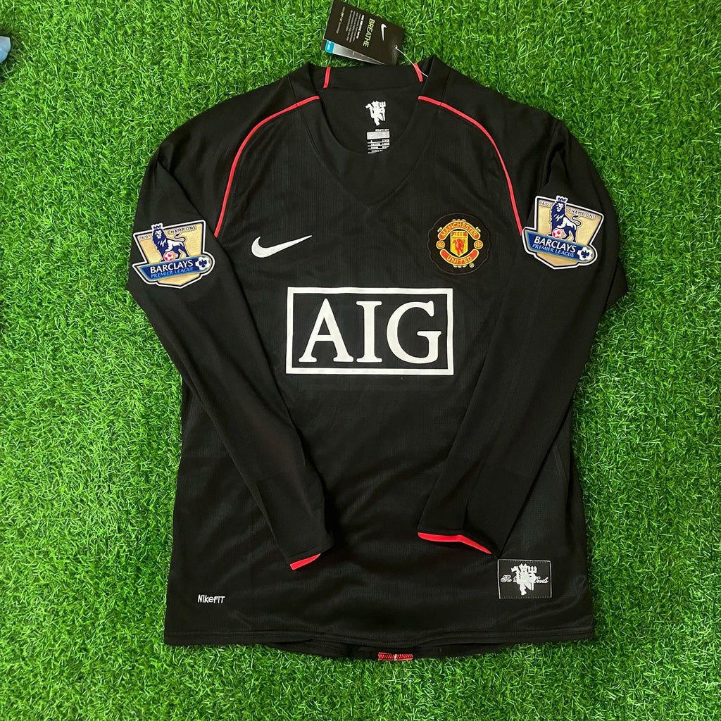 David Beckham – Manchester United Black Retro Kit Jersey – | | – 8