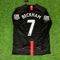 David Beckham – Manchester United Black Retro Kit Jersey – | | – Back View