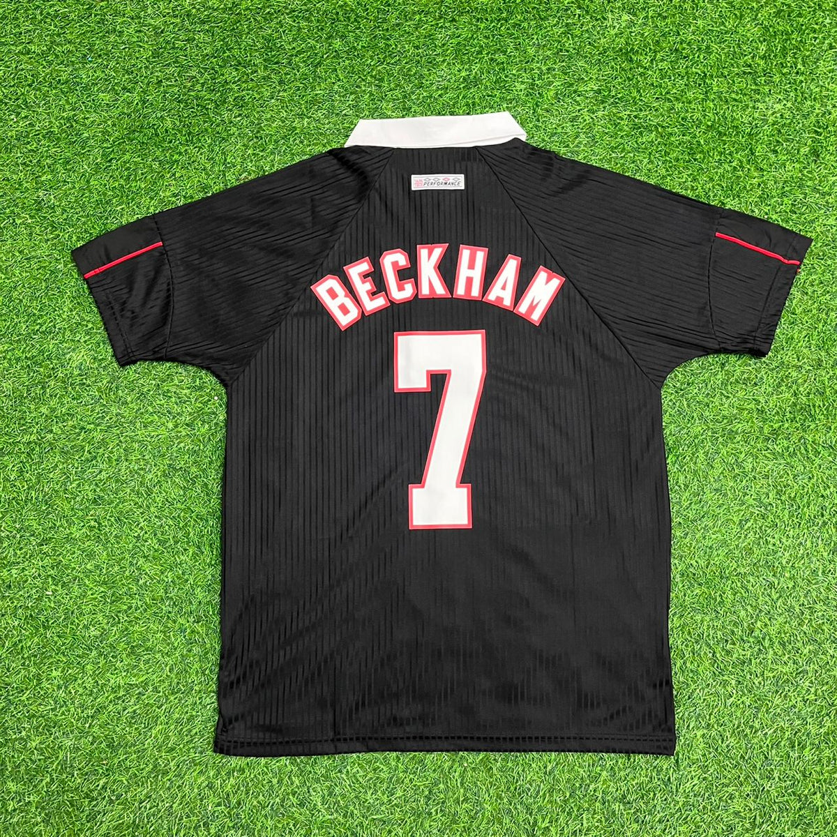 David Beckham Legend Black Retro Jersey – Back View