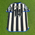 David Ginola #14 Newcastle United Retro Football Jersey – Back View