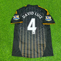 Chelsea 2010 2011 Away Retro Black Orange Football Jersey – David Luiz #4 – Back View
