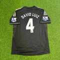 2013/14 David Luiz Chelsea Black Retro Football Jersey – Back View
