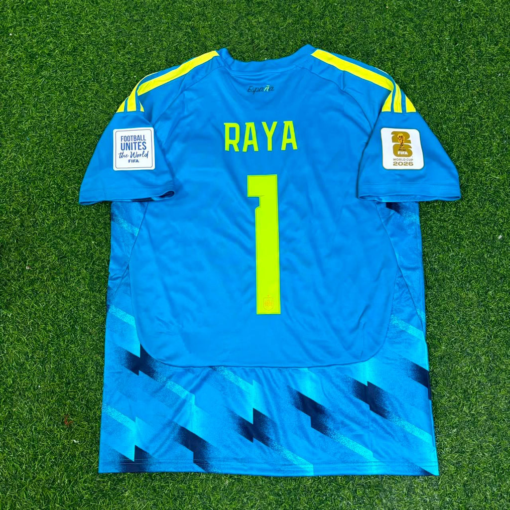 David Raya Spain Goalkeeper 2026 World Cup Blue Special Football Jersey – Back View