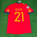 2010 Spain World Cup David Silva 21 Retro Football Jersey – Back View