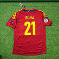 2012 Spain EURO David Silva Final Retro Football Jersey – Back View