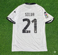 David Silva #21 Valencia White Retro Football Jersey – Back View