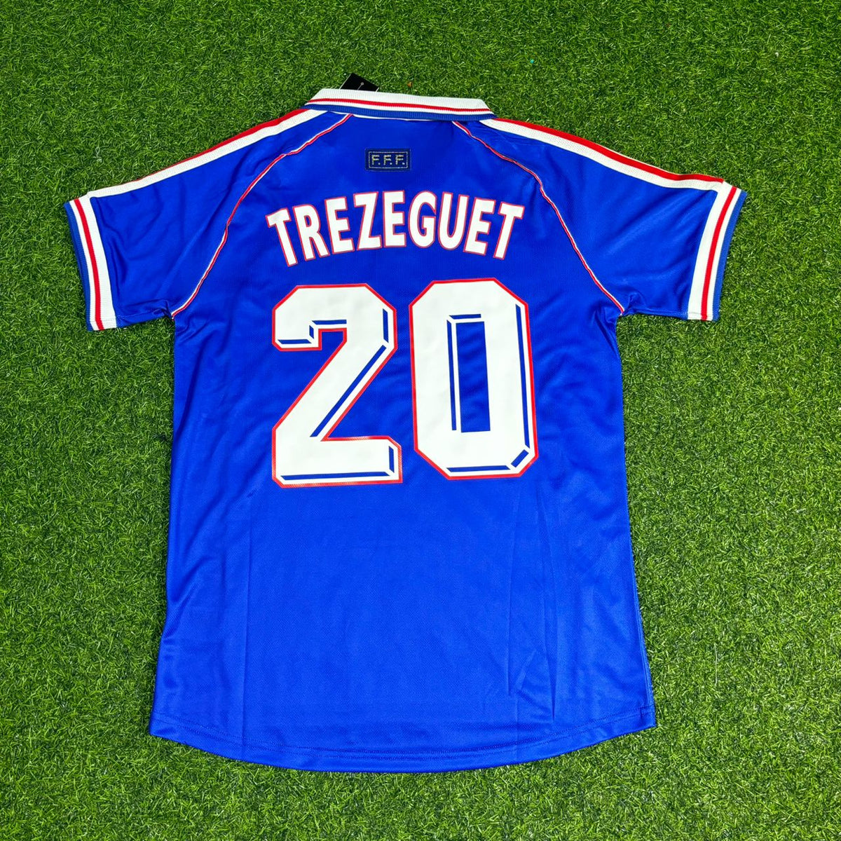 David Trezeguet France 1998 World Cup Retro Football Jersey – Back View