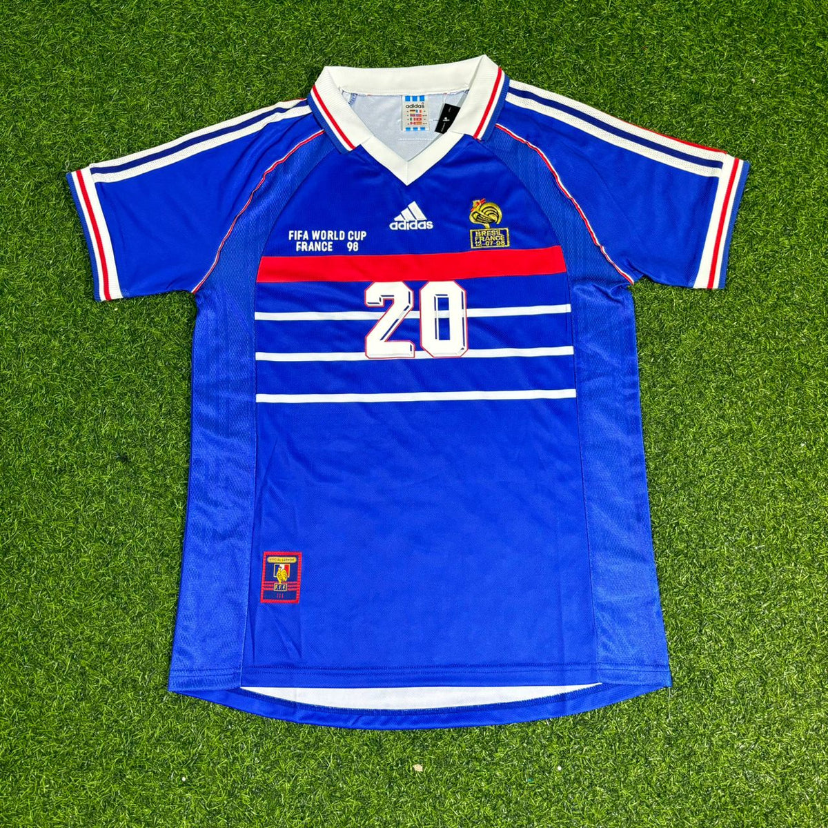 David Trezeguet France 1998 World Cup Retro Football Jersey – Front View