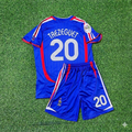 David Trezeguet #20 France 2006 World Cup Kids Blue Retro Football Jersey – Back View