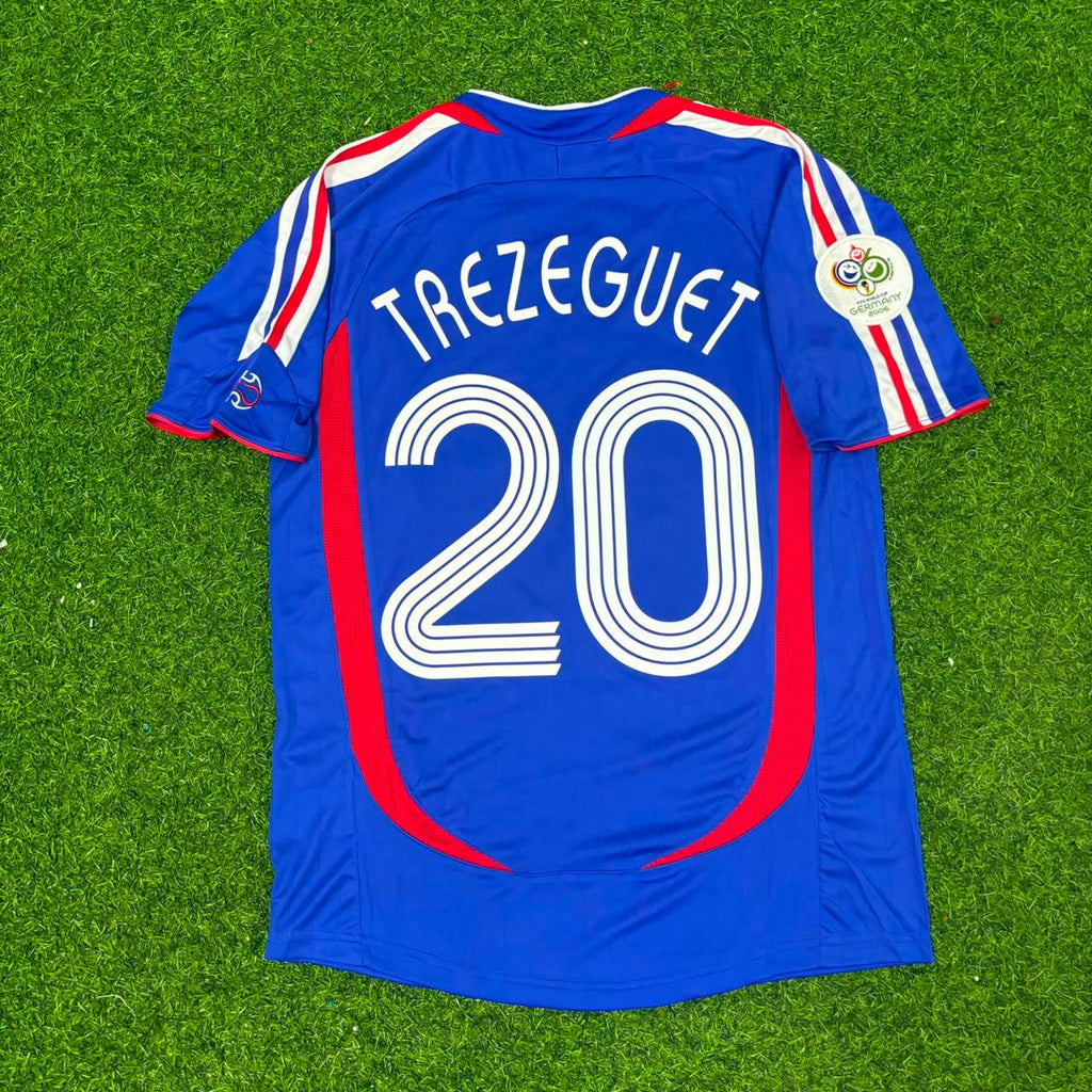 France 2006 World Cup Blue Retro Football Jersey – David Trezeguet – Back View