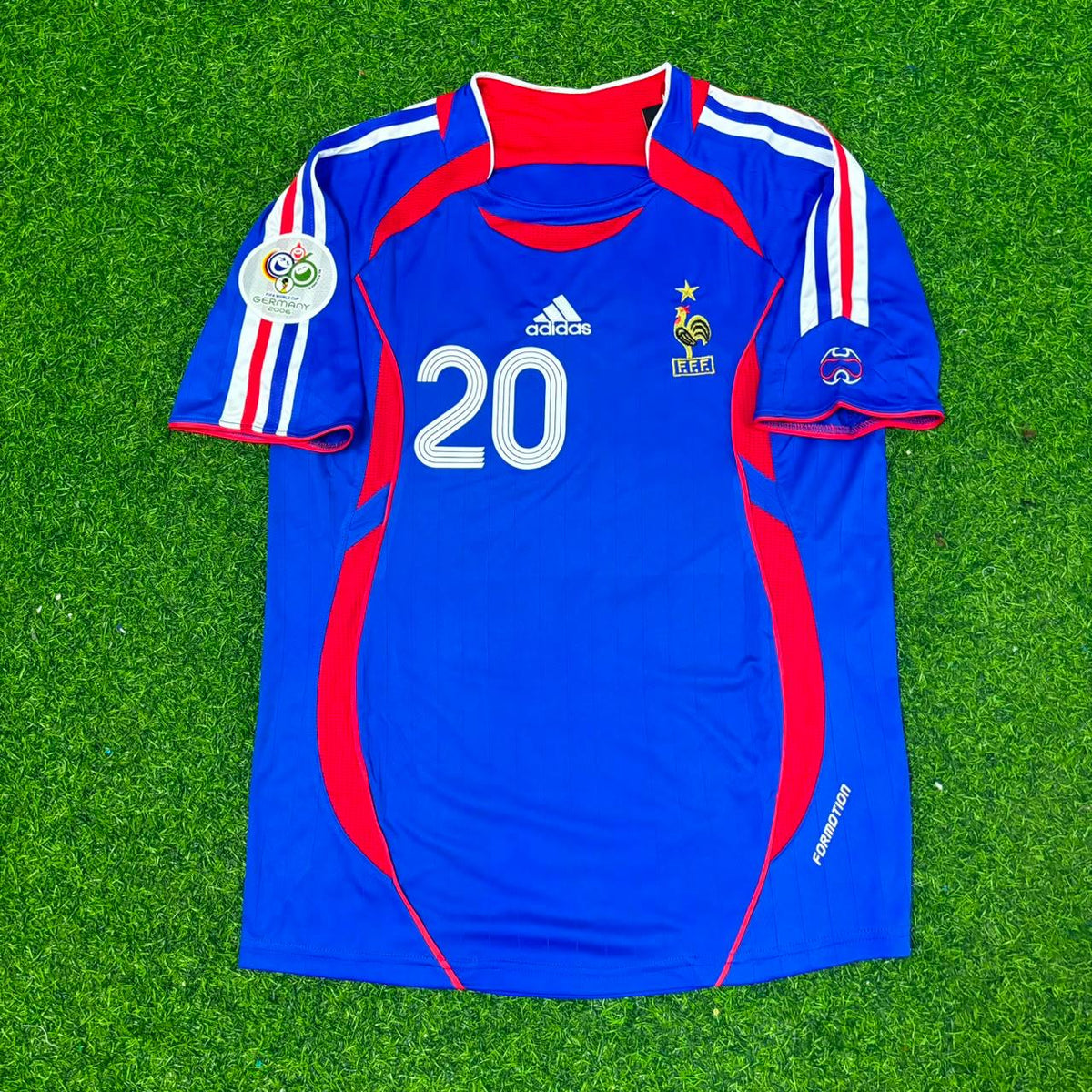 France 2006 World Cup Blue Retro Football Jersey – David Trezeguet – Front View