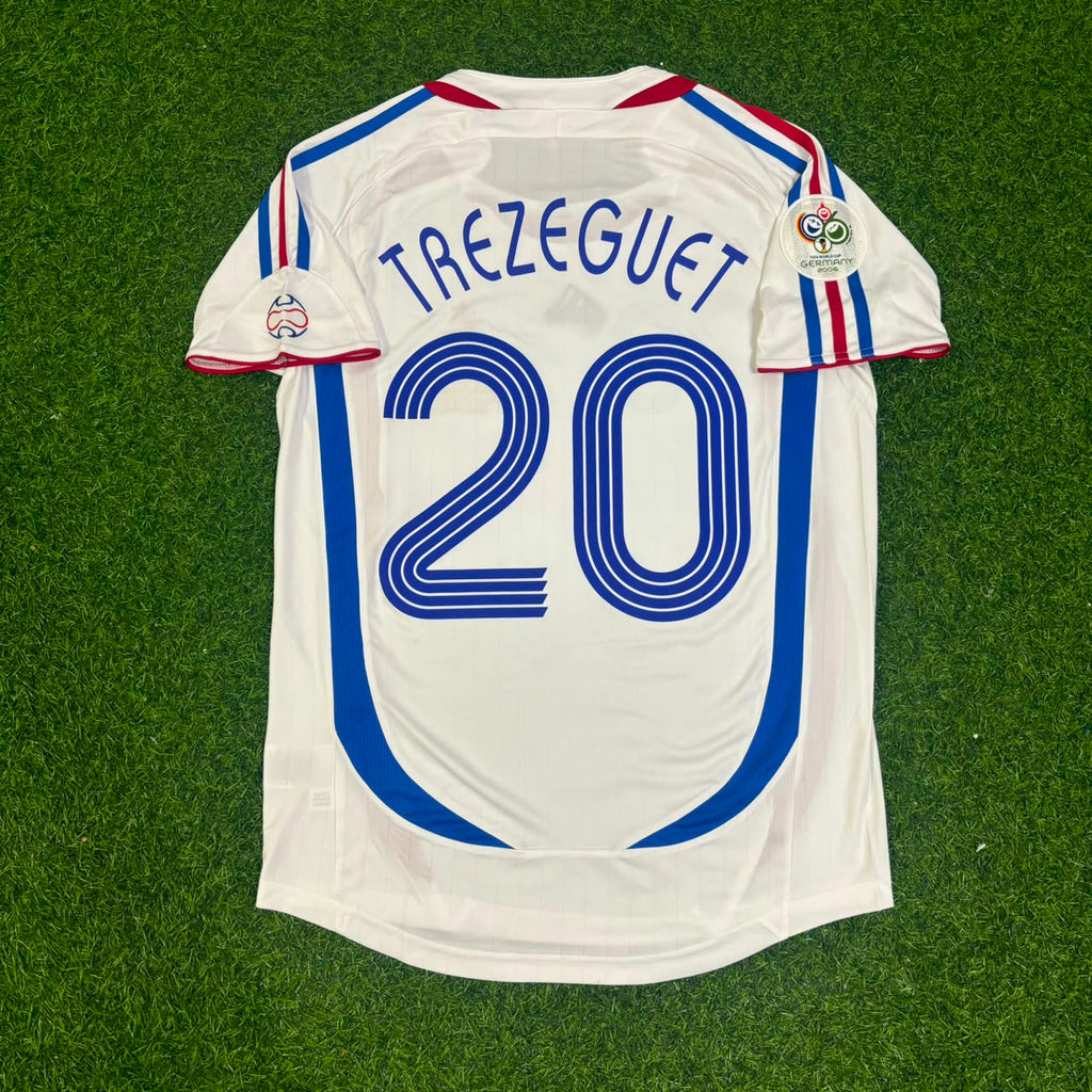 2006 France World Cup David Trezeguet Final White Retro Kit – Back View