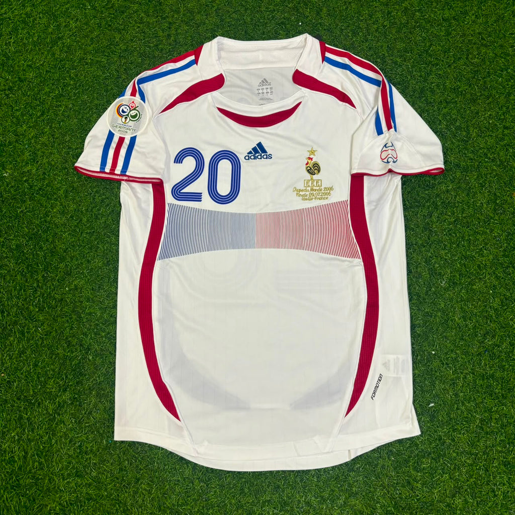 2006 France World Cup David Trezeguet Final White Retro Kit – Front View