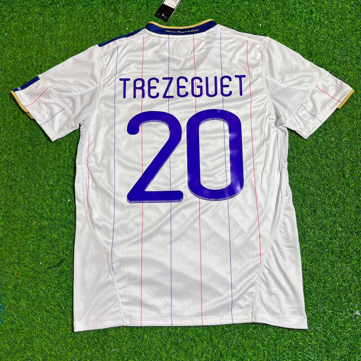 France EURO 2004 Retro Football Jersey – David Trezeguet – Back View