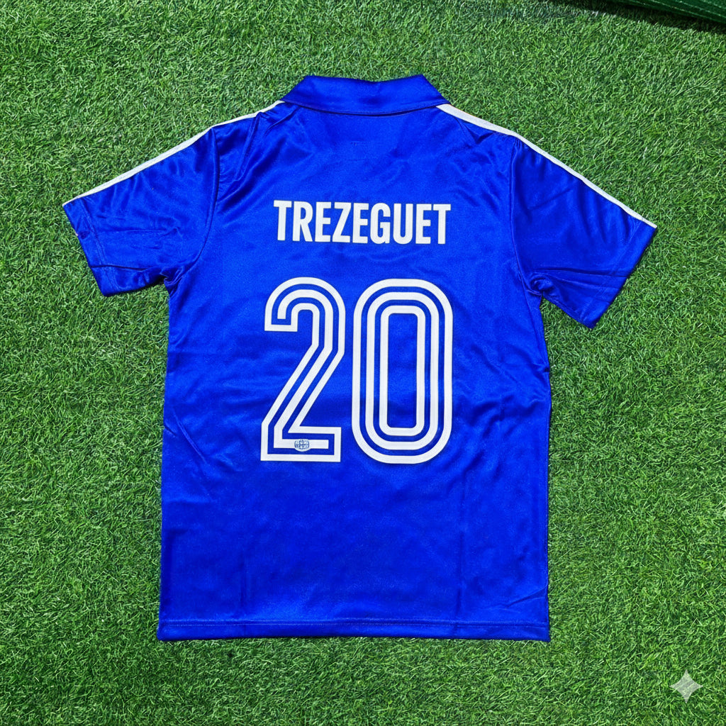 France World Cup Retro Football Jersey Retro – David Trezeguet – Back View