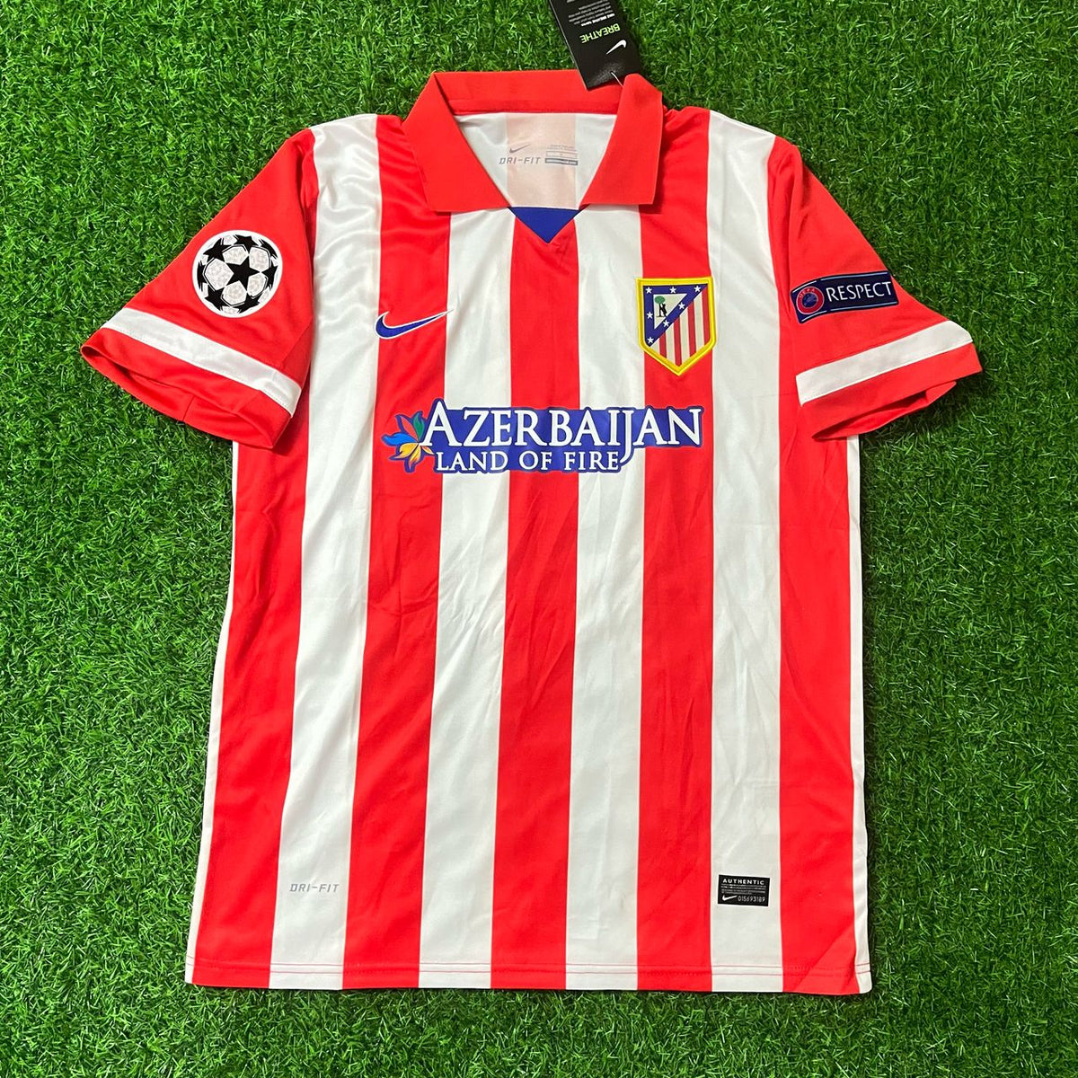 Julian Alvarez 19 Atlético Madrid Home 2013/14 Jersey Red and White Retro Kit Jersey – Front View