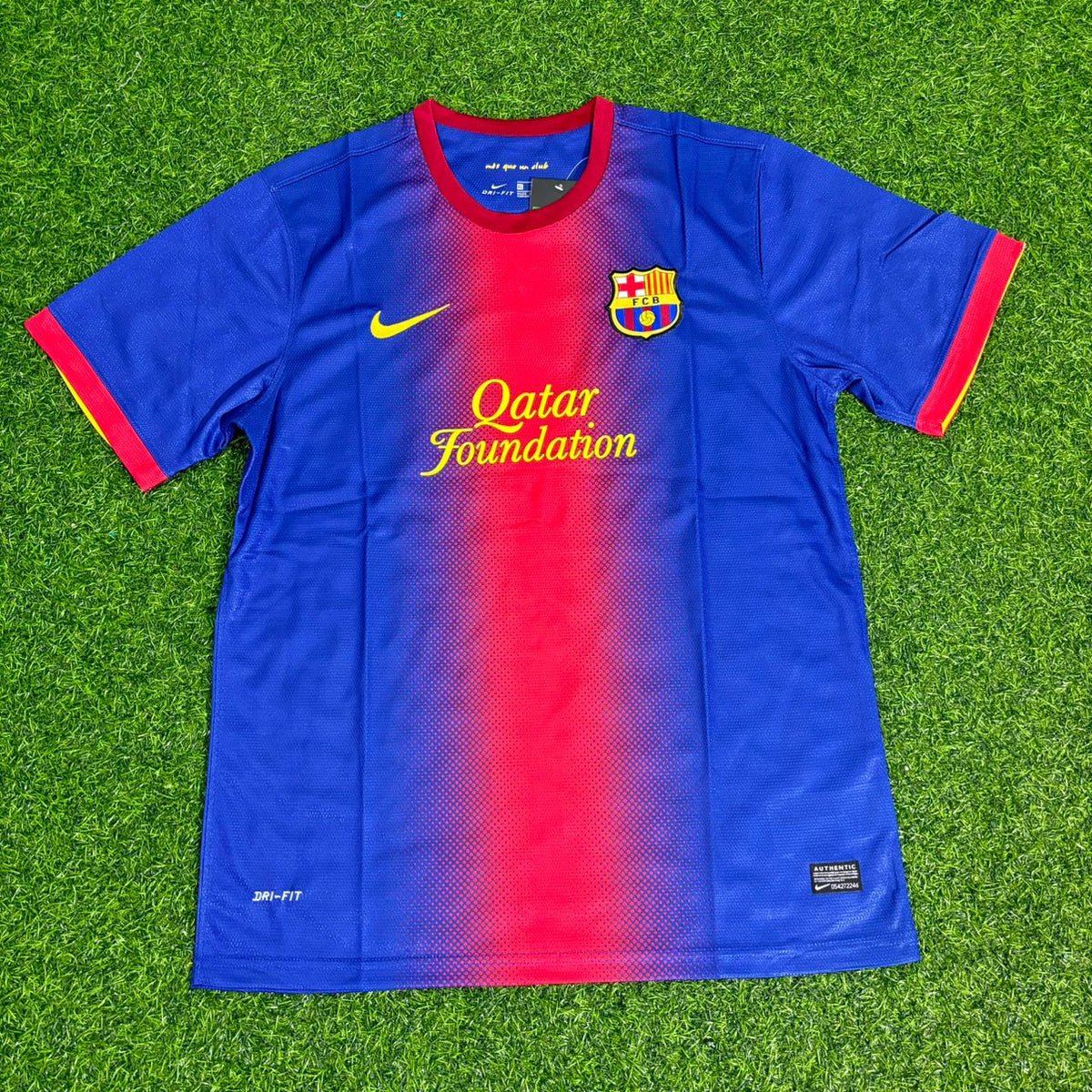 Barcelona 2012/2013 Retro Home Football Jersey – Carles Puyol – Front View