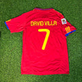 David Villa 7 – Spain 2010 World Cup Retro Kit Jersey – | | – Back View