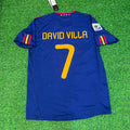 David Villa #7 - Spain Away 2010 World Cup Final Retro Jersey – Back View