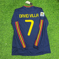 David Villa - Spain Away 2010 World Cup Final Retro Jersey – Back View