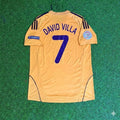 2008 Spain EURO David Villa 7- Retro Football Jersey – Back View