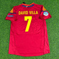 2012 Spain EURO David Villa Final Retro Football Jersey – Back View