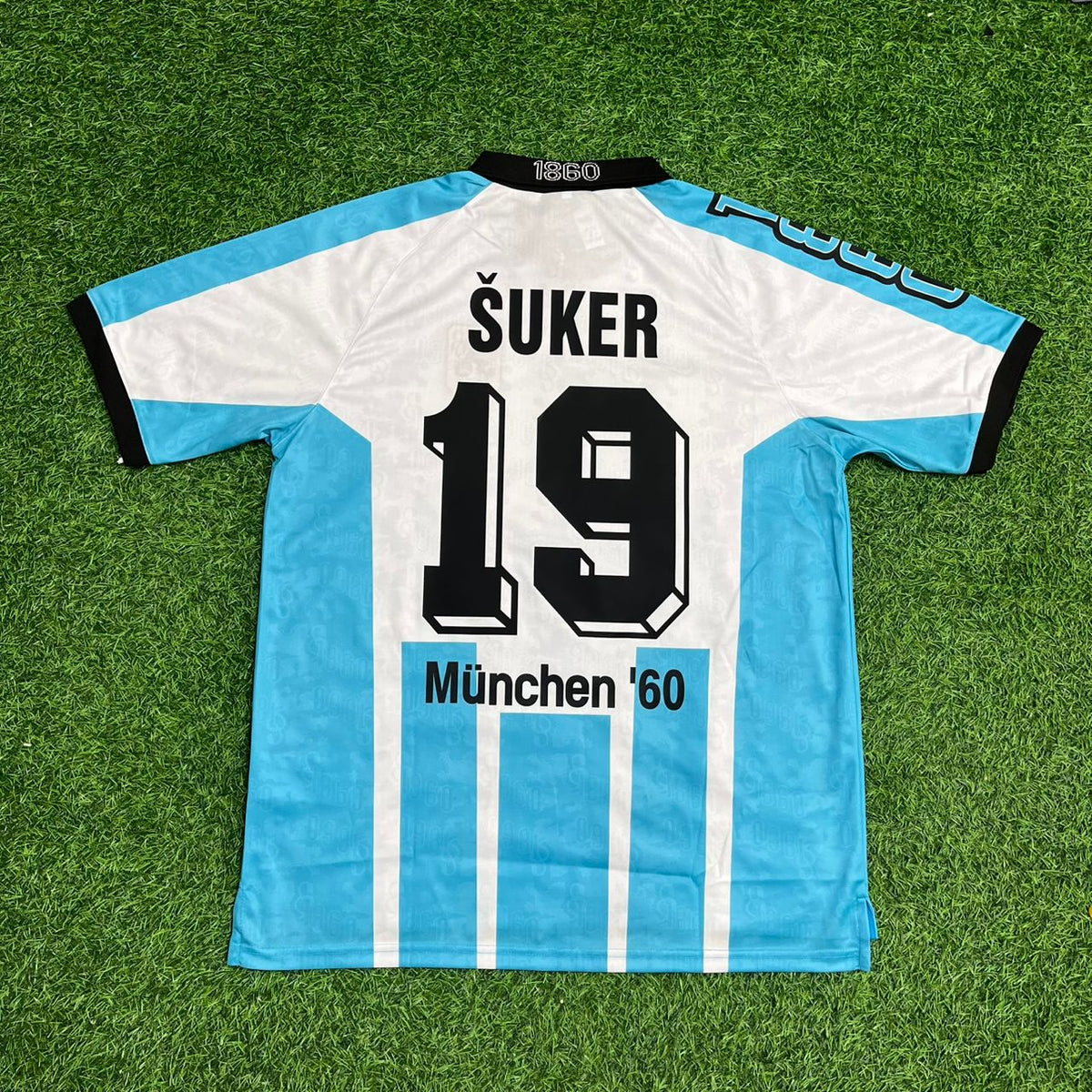 Davor Suker 1860 Munich Retro Football Jersey – Back View