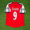 Arsenal 1999/00 Red White Retro Football Jersey – Davor Šuker – Back View