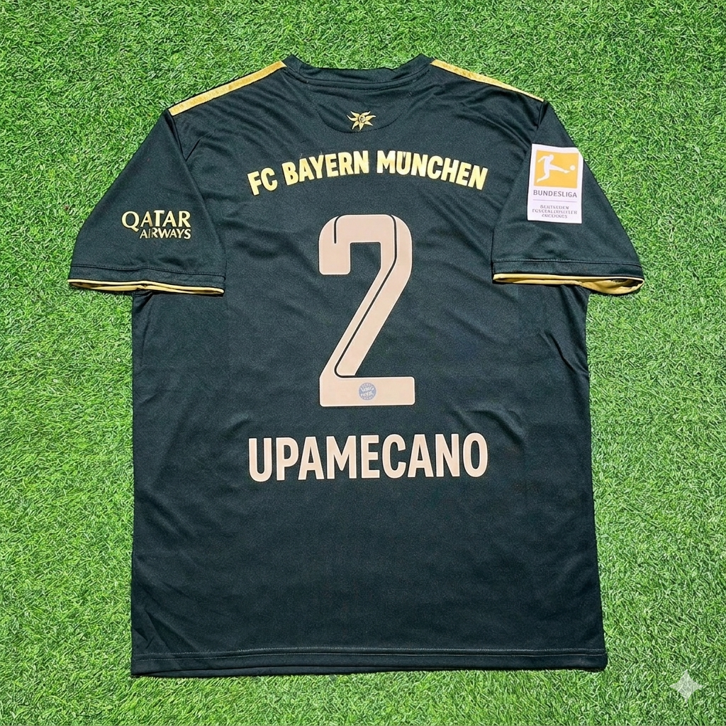 2021 Dayot Upamecano #2 Bayern Munich 2022 Oktoberfest Special Edition Football Jersey – Back View